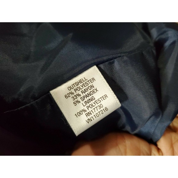 Isaac Mizhari Women Blue Lined Polyester Three Buttons Single Breasted Blazer 14 - Picture 9 of 12